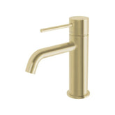 Phoenix Vivid Slimline Curved Basin Mixer Brushed Gold